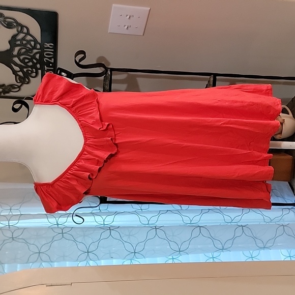 Torrid Coral Orange Super Soft Ruffle Cami Tank Top  Plus Size 1 1X or 14/16 - Picture 6 of 14